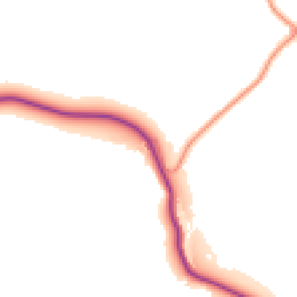 Daytime road noise heatmap for GU32 1EP