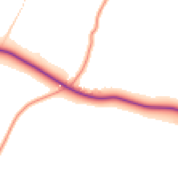 Daytime road noise heatmap for GU32 1ER