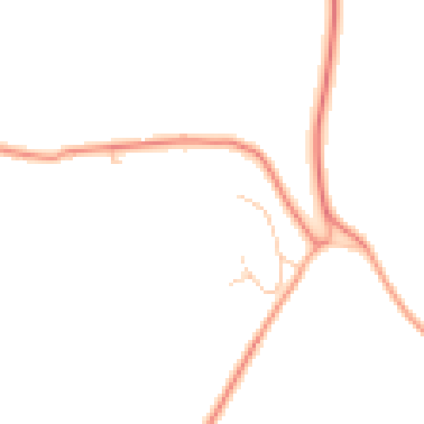 Daytime road noise heatmap for GU32 1HF