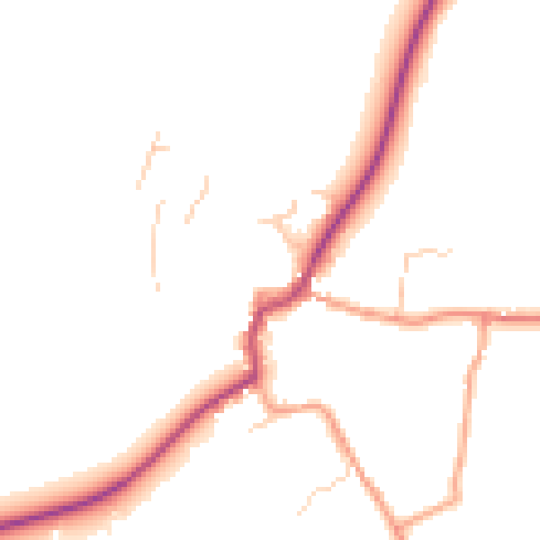 Daytime road noise heatmap for GU32 1LP