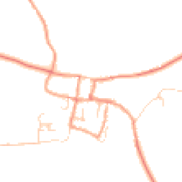 Daytime road noise heatmap for GU32 1NH
