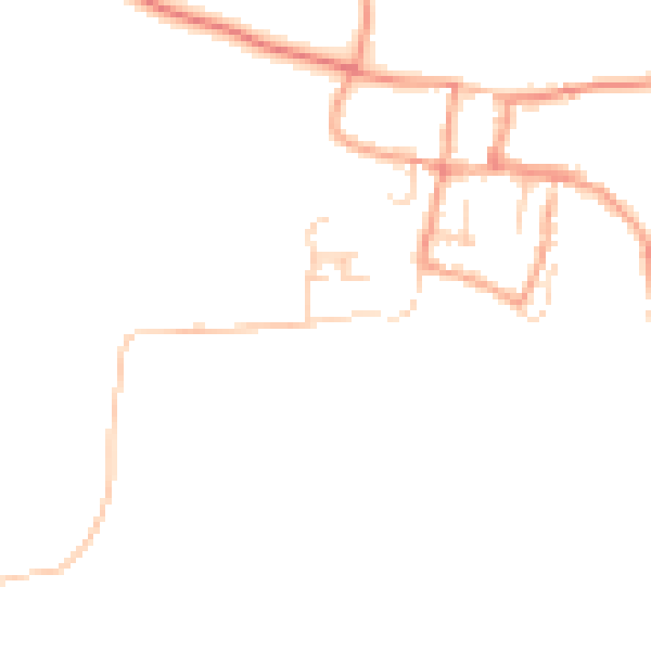 Daytime road noise heatmap for GU32 1NQ