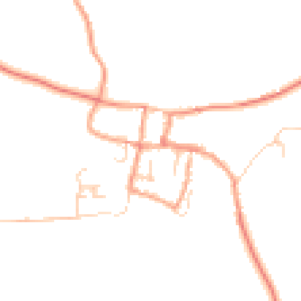Daytime road noise heatmap for GU32 1NW