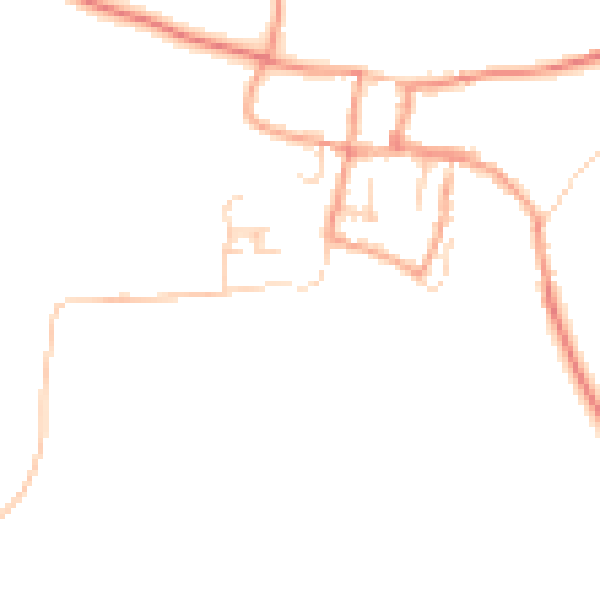 Daytime road noise heatmap for GU32 1NX