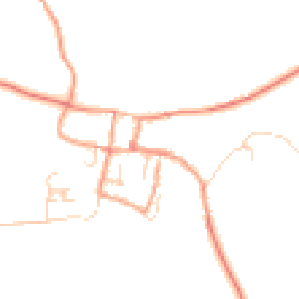 Daytime road noise heatmap for GU32 1PX