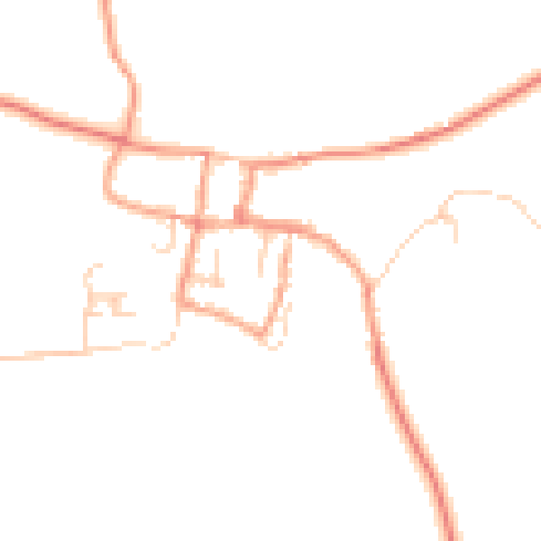 Daytime road noise heatmap for GU32 1PY