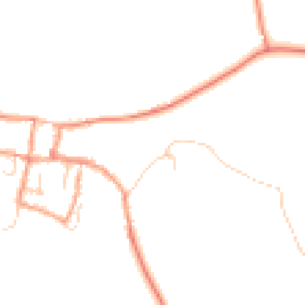 Daytime road noise heatmap for GU32 1QG