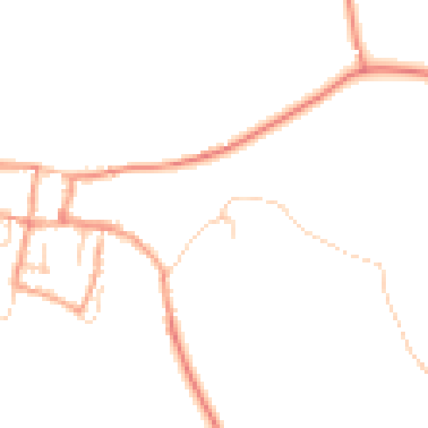 Daytime road noise heatmap for GU32 1QQ