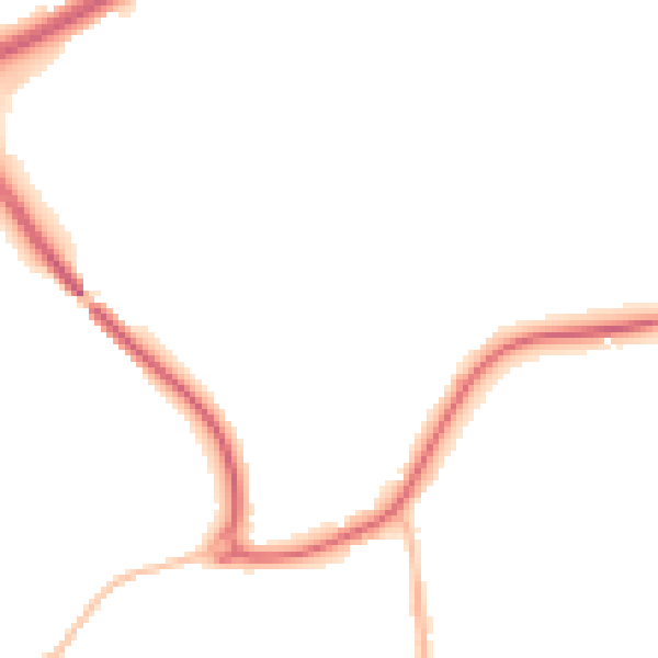 Night-time road noise heatmap for GU32 2AG