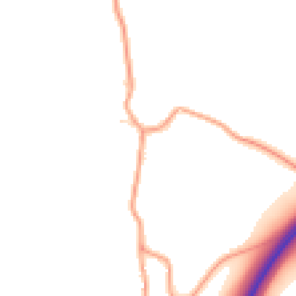 Daytime road noise heatmap for GU32 2BW