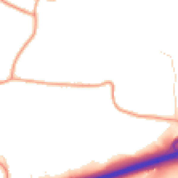Daytime road noise heatmap for GU32 2DD
