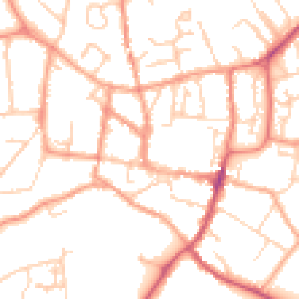 Daytime road noise heatmap for GU32 3DT