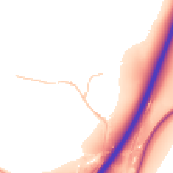 Daytime road noise heatmap for GU32 3NW