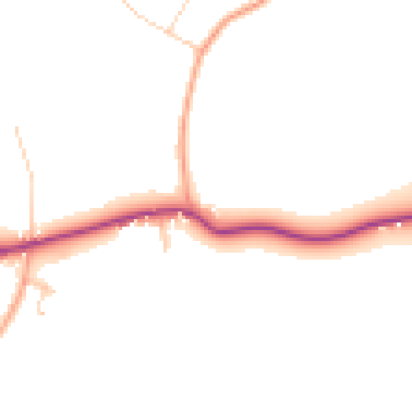 Daytime road noise heatmap for GU32 3PD