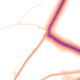 Daytime road noise heatmap for GU33 6AS