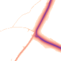 Daytime road noise heatmap for GU33 6BA