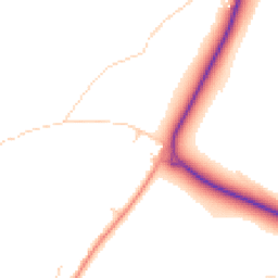 Daytime road noise heatmap for GU33 6BD