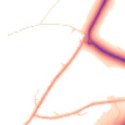 Daytime road noise heatmap for GU33 6DL