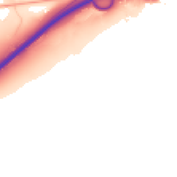 Daytime road noise heatmap for GU33 6DS