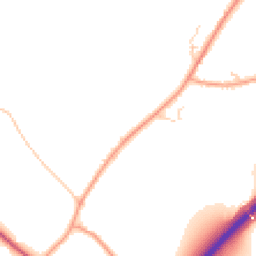 Daytime road noise heatmap for GU33 6EY