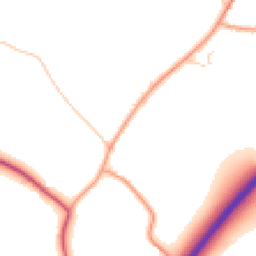 Daytime road noise heatmap for GU33 6HA