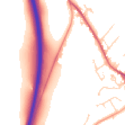 Daytime road noise heatmap for GU33 6JA