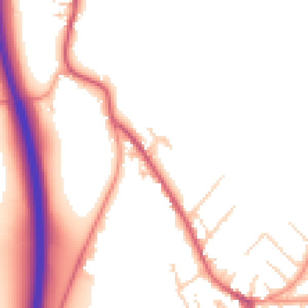 Daytime road noise heatmap for GU33 7AW