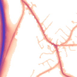 Daytime road noise heatmap for GU33 7BF