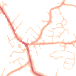 Daytime road noise heatmap for GU33 7DZ