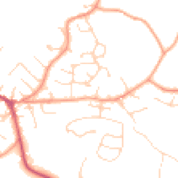 Daytime road noise heatmap for GU33 7EW