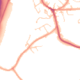 Daytime road noise heatmap for GU33 7FH
