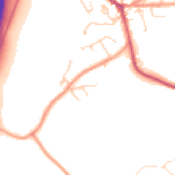 Daytime road noise heatmap for GU33 7FJ