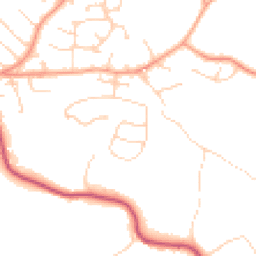 Daytime road noise heatmap for GU33 7HJ
