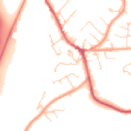 Daytime road noise heatmap for GU33 7JX