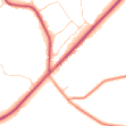 Daytime road noise heatmap for GU33 7NT