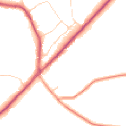 Daytime road noise heatmap for GU33 7NU