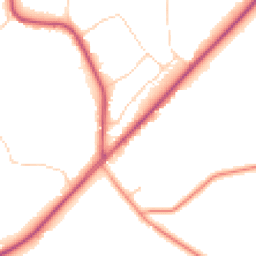 Daytime road noise heatmap for GU33 7NY