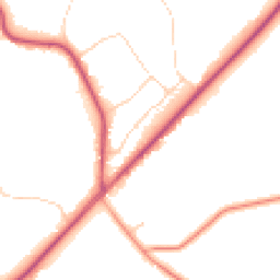 Daytime road noise heatmap for GU33 7NZ