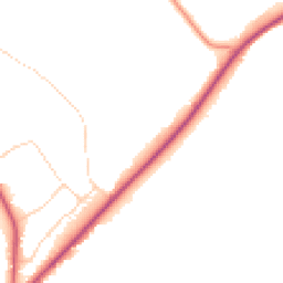 Daytime road noise heatmap for GU33 7PB