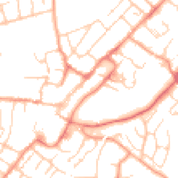 Daytime road noise heatmap for GU34 1AH
