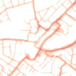 Daytime road noise heatmap for GU34 1BD