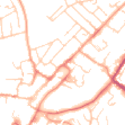 Daytime road noise heatmap for GU34 1DE