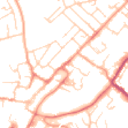 Daytime road noise heatmap for GU34 1DF
