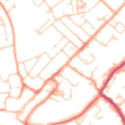 Daytime road noise heatmap for GU34 1DH