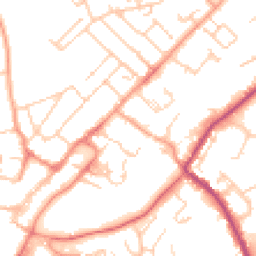 Daytime road noise heatmap for GU34 1DN