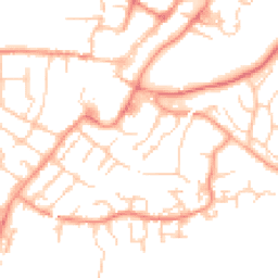 Daytime road noise heatmap for GU34 1DT