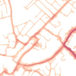 Daytime road noise heatmap for GU34 1DY