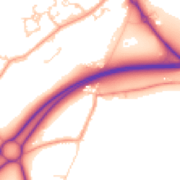Daytime road noise heatmap for GU34 1EE