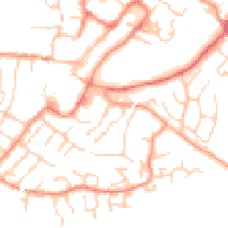 Daytime road noise heatmap for GU34 1EF