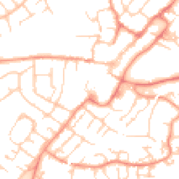 Daytime road noise heatmap for GU34 1EN